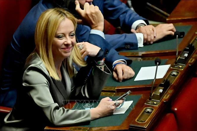 Thủ tướng Italia Giorgia Meloni (Ảnh: AFP/TTXVN)
