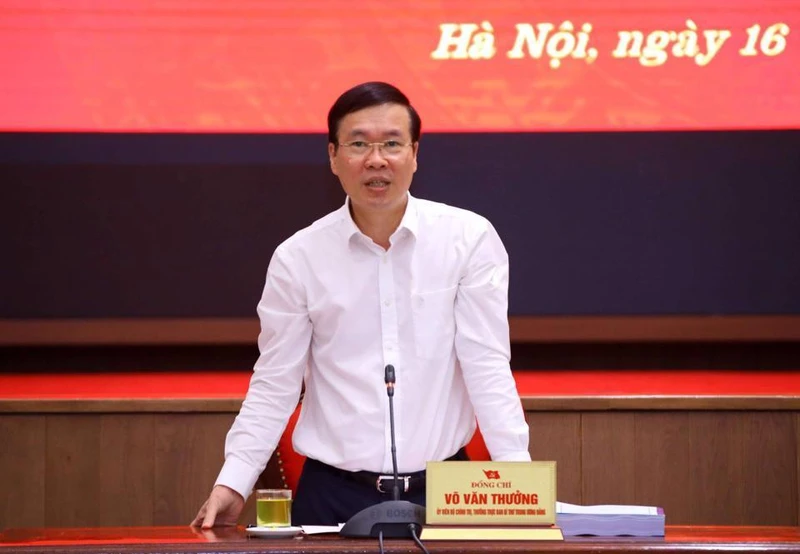 Thường trực Ban Bí thư Võ Văn Thưởng phát biểu kết luận hội nghị.