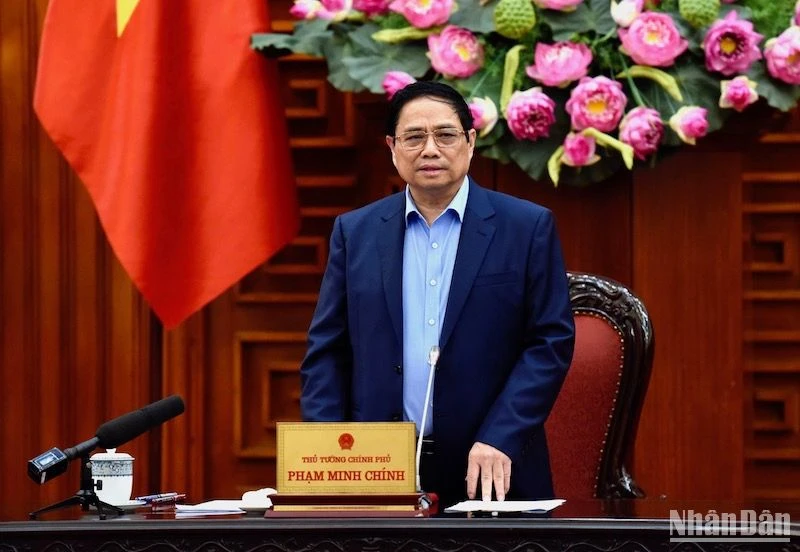 Thủ tướng Phạm Minh Chính dự và chủ trì hội nghị (Ảnh: TRẦN HẢI)