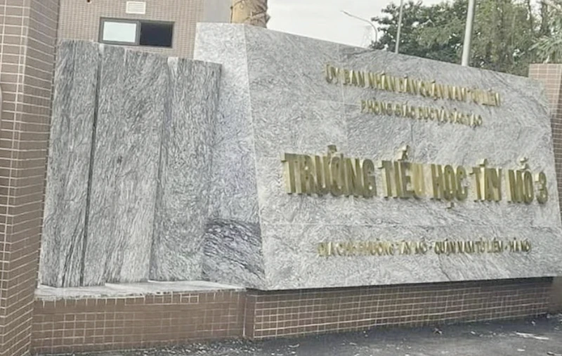 Trường tiểu học Tây Mỗ 3.