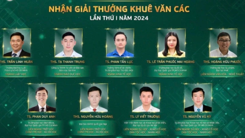 Các nhà khoa học đạt giải Khuê Văn Các năm 2024. (Ảnh: BTC)