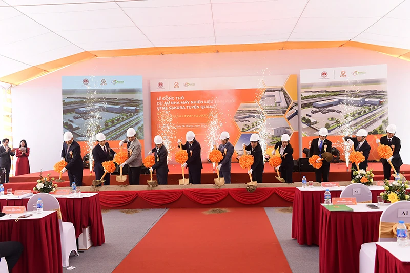 Động thổ Dự án Nhà máy nhiên liệu sinh khối Erex Sakura Tuyên Quang trị giá hơn 20 triệu USD