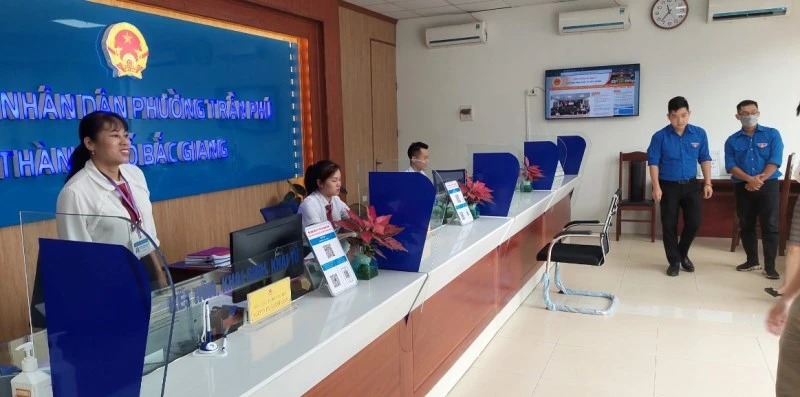 Bộ phận tiếp công dân tại phường Thọ Xương, thành phố Bắc Giang.