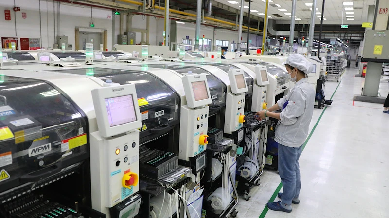 Sản xuất công nghiệp ở Bắc Giang tăng trưởng mạnh.