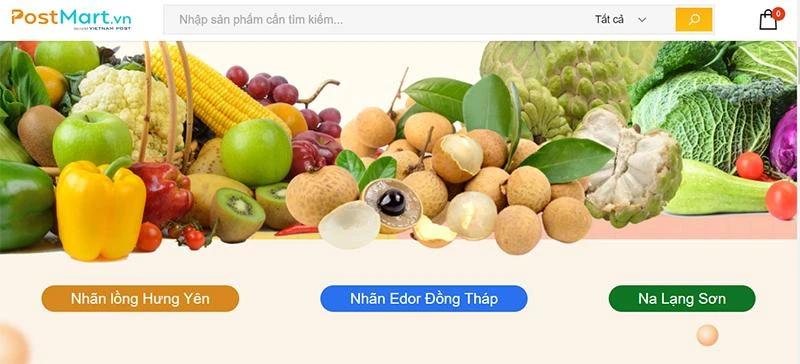 Nông sản Việt trên sàn giao dịch điện tử Postmart. (Ảnh minh họa)