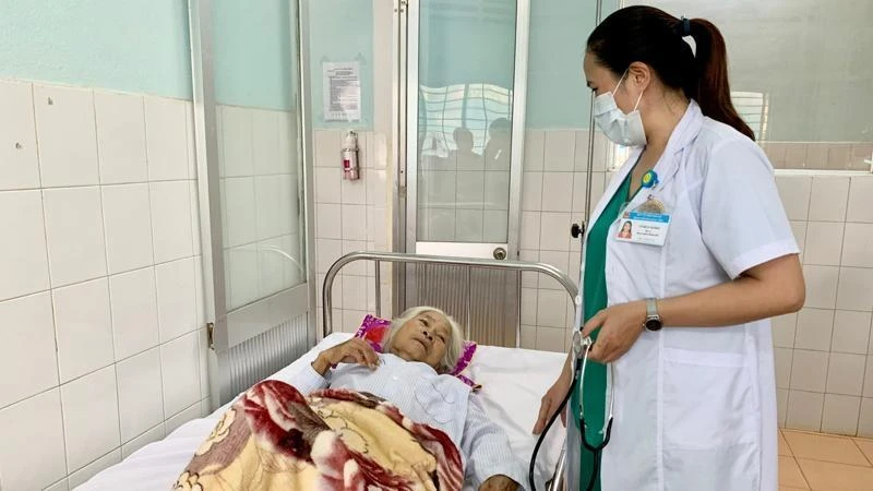 Bệnh nhân sốt xuất huyết điều trị tại Bệnh viện đa khoa tỉnh Gia Lai. (Ảnh minh họa: Phan Hòa)