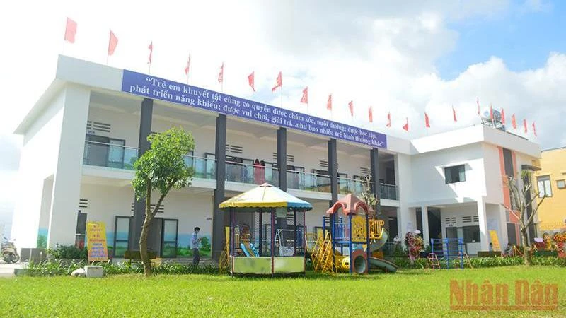 Trung tâm Can thiệp sớm và nuôi dạy trẻ khuyết tật Tâm Việt ở thành phố Quảng Ngãi. (Ảnh: Hiển Cừ)