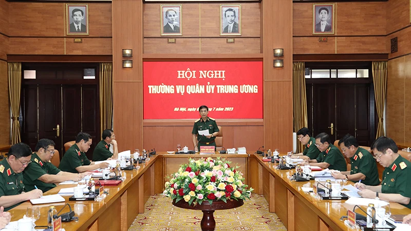 Quang cảnh Hội nghị Thường vụ Quân ủy Trung ương (Ảnh: Mod.gov.vn)