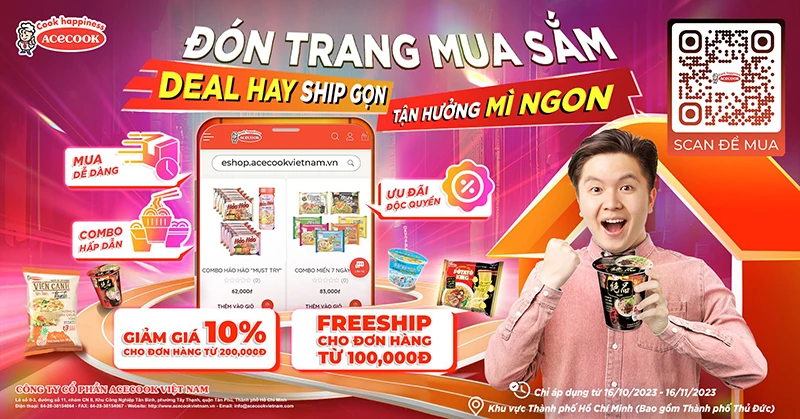 Acecook Việt Nam ra mắt trang web bán hàng thương mại điện tử EShop Acecook Việt Nam