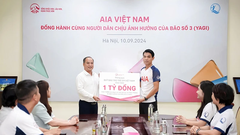 Một tỷ đồng hỗ trợ trẻ em và gia đình bị ảnh hưởng của bão số 3 