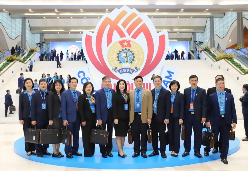 Các đại biểu tham dự Đại hội XIII Công đoàn Việt Nam.