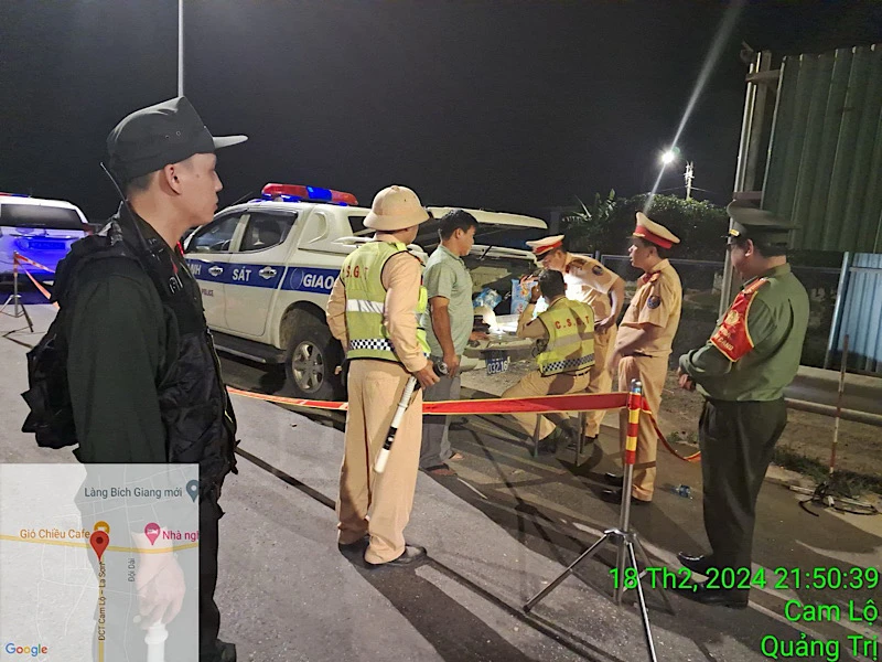 Xử phạt các lỗi vi phạm giao thông trên tuyến cao tốc Cam Lộ-La Sơn.