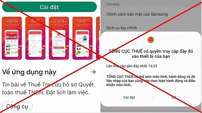 Cảnh báo người dân không tải app lạ và làm theo hướng dẫn của các đối tượng xấu. (Ảnh minh họa)