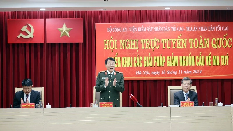 Hội nghị trực tuyến toàn quốc triển khai các giải pháp giảm nguồn cầu về ma túy.