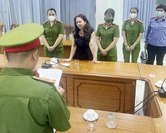 Bà Nguyễn Phương Hằng thời điểm bị bắt tạm giam.