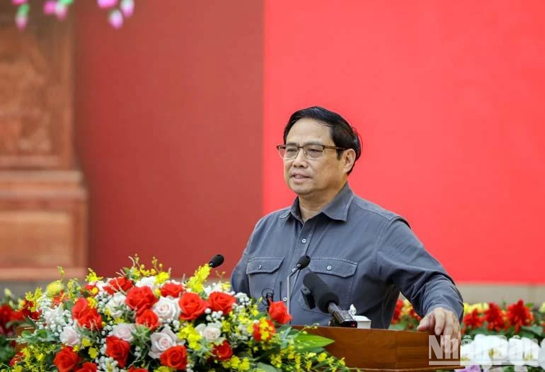 Thủ tướng Phạm Minh Chính phát biểu ý kiến tại buổi làm việc