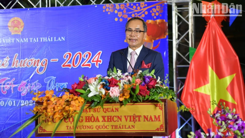 Đại sứ Việt Nam tại Thái Lan Phan Chí Thành điểm lại những cột mốc quan trọng trong quan hệ Việt Nam-Thái Lan. (Ảnh: ĐINH TRƯỜNG)