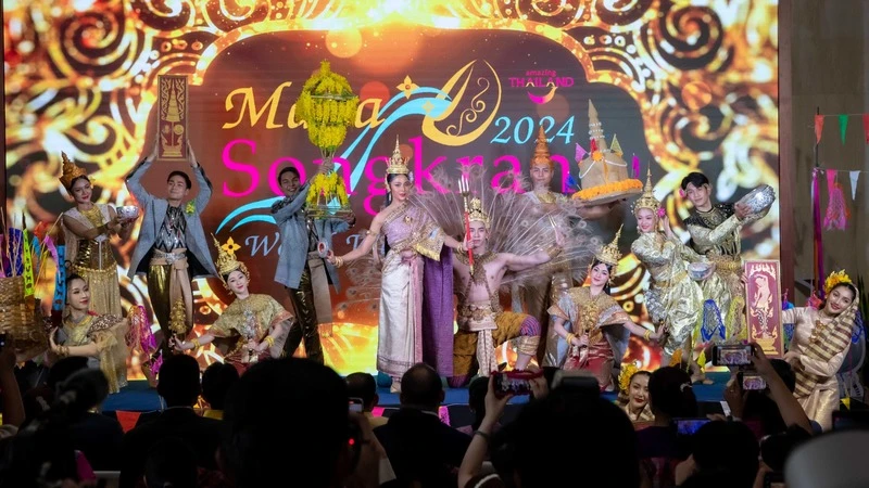 Lễ công bố chương trình Lễ hội Nước thế giới Maha Songkran 2024. (Ảnh: TAT)