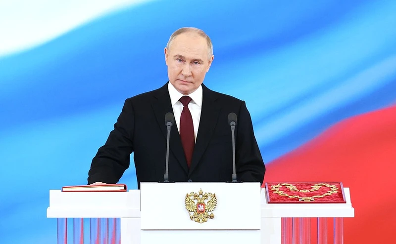 Ông V.Putin tuyên thệ nhậm chức Tổng thống Nga. Ảnh | RIA Novosti
