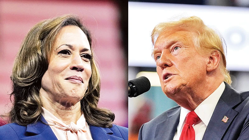 Phó Tổng thống Kamala Harris và cựu Tổng thống Donald Trump. Ảnh | AP