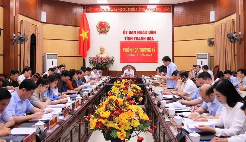 Phiên họp thường kỳ Ủy ban nhân dân tỉnh Thanh Hóa tháng 5 năm 2023.