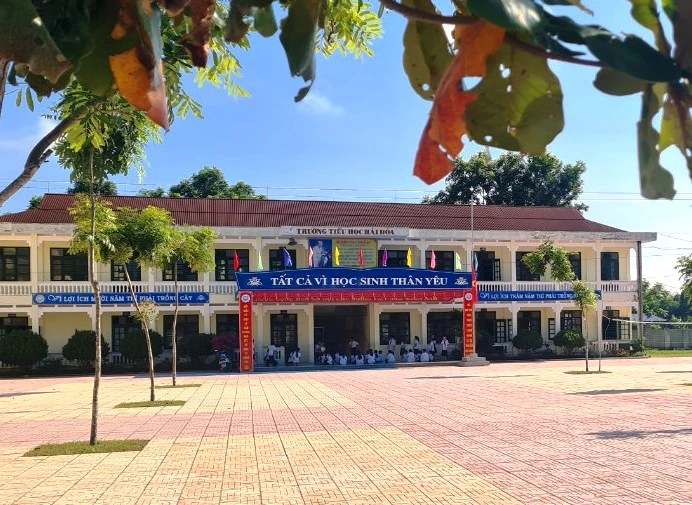Một khu học tập ở Trường tiểu học Hải Hòa.