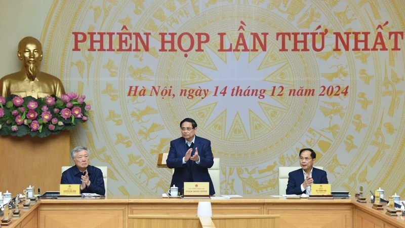 Thủ tướng Phạm Minh Chính chủ trì phiên họp lần thứ nhất Ban Chỉ đạo quốc gia về phát triển ngành công nghiệp bán dẫn (Ảnh: TRẦN HẢI)