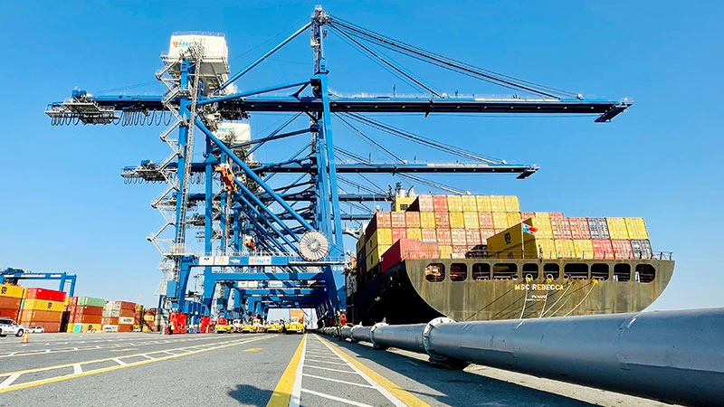 Cảng Container quốc tế Tân Cảng, Hải Phòng. (Ảnh: TRẦN HẢI)