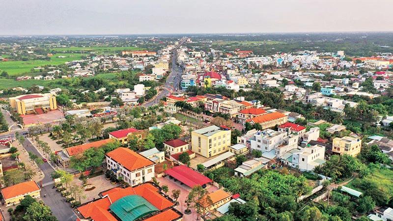 Đô thị trung tâm huyện Cần Đước đang được địa phương thu hút đầu tư mở rộng diện tích có quy mô hơn 3.000 ha.