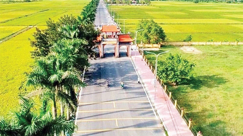Đường vào “làng tiến sĩ” Mộ Trạch, xã Tân Hồng, huyện Bình Giang, tỉnh Hải Dương.