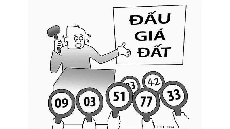 Góc biếm họa: “Sốt” đấu giá đất