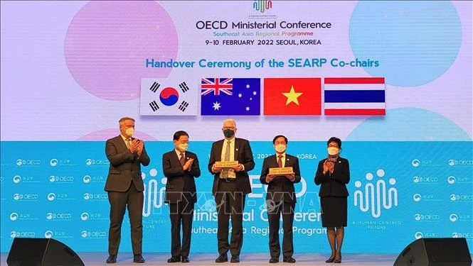 Việt Nam và Australia chính thức tiếp nhận vai trò Đồng Chủ tịch Chương trình SEARP giai đoạn 2022- 2025 từ Hàn Quốc và Thái Lan. (Ảnh: TTXVN)