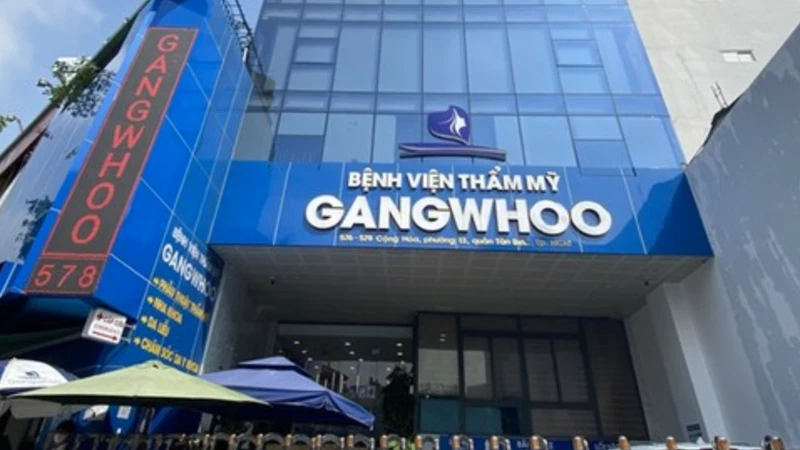 Bệnh viện thẩm mỹ Gangwhoo - nơi từng xảy ra trường hợp tử vong sau khi hút mỡ bụng. (Ảnh: Báo Công an nhân dân)