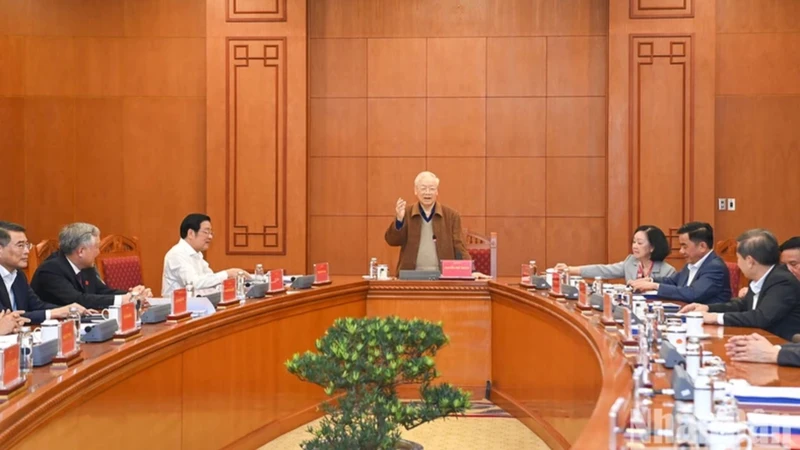 Tổng Bí thư Nguyễn Phú Trọng chủ trì cuộc họp Thường trực Ban chỉ đạo Trung ương về phòng, chống tham nhũng, tiêu cực.