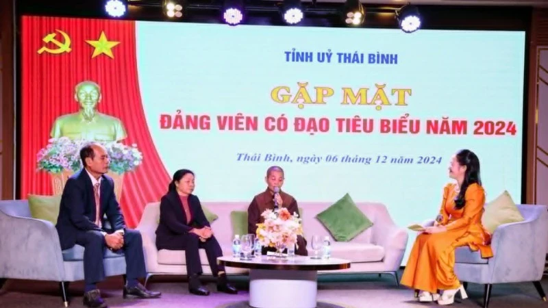 Giao lưu, tọa đàm với các đảng viên có đạo tiêu biểu trên địa bàn tỉnh Thái Bình.