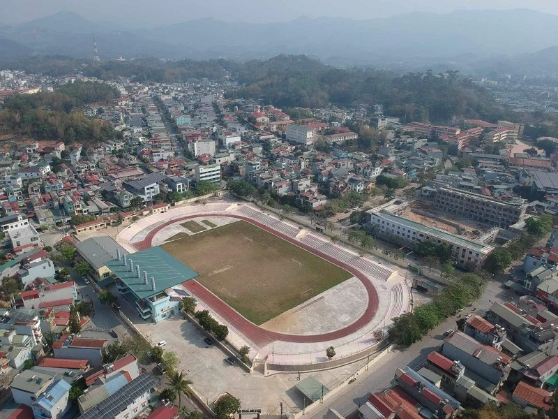 Sân vận động Điện Biên - nơi được chọn tổ chức Lễ kỷ niệm 70 năm Chiến thắng Điện Biên Phủ. 