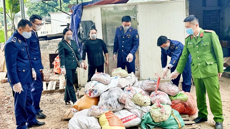 Cuối năm 2023, quản lý thị trường Thái Nguyên phát hiện, tiêu hủy 1 tấn da lợn ôi thiu, bốc mùi tại một cơ sở kinh doanh ở phường Phú Xá, thành phố Thái Nguyên.