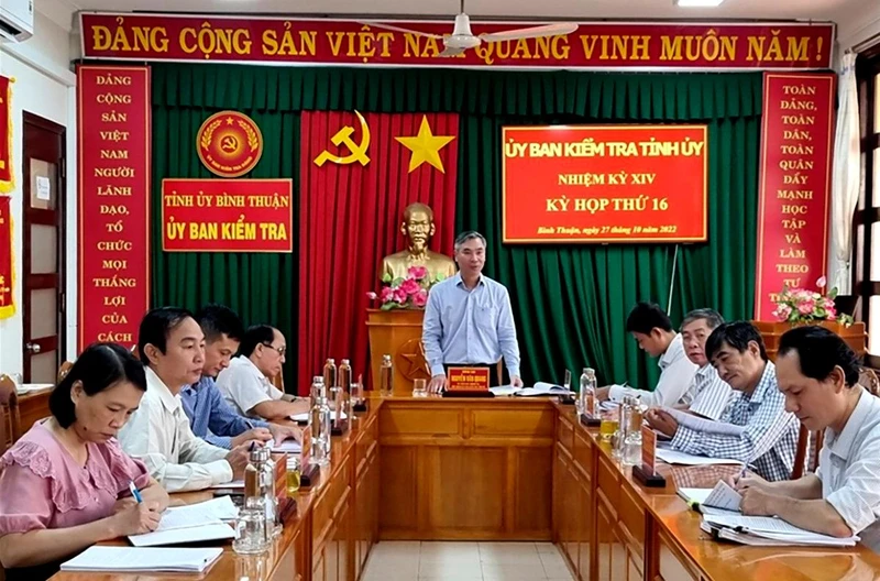 Tại Kỳ họp thứ 16, Ủy ban Kiểm tra Tỉnh ủy Bình Thuận quyết định thi hành kỷ luật Cảnh cáo đối với ông Lê Văn Long, nguyên Chủ tịch Ủy ban nhân dân huyện Bắc Bình.