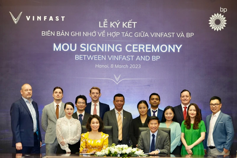 Lễ ký kết hợp tác giữa VinFast và BP.