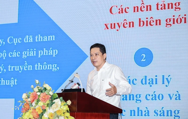 Cục trưởng Cục Phát thanh truyền hình và Thông tin điện tử Lê Quang Tự Do chia sẻ tại Hội nghị ngày 30/6.