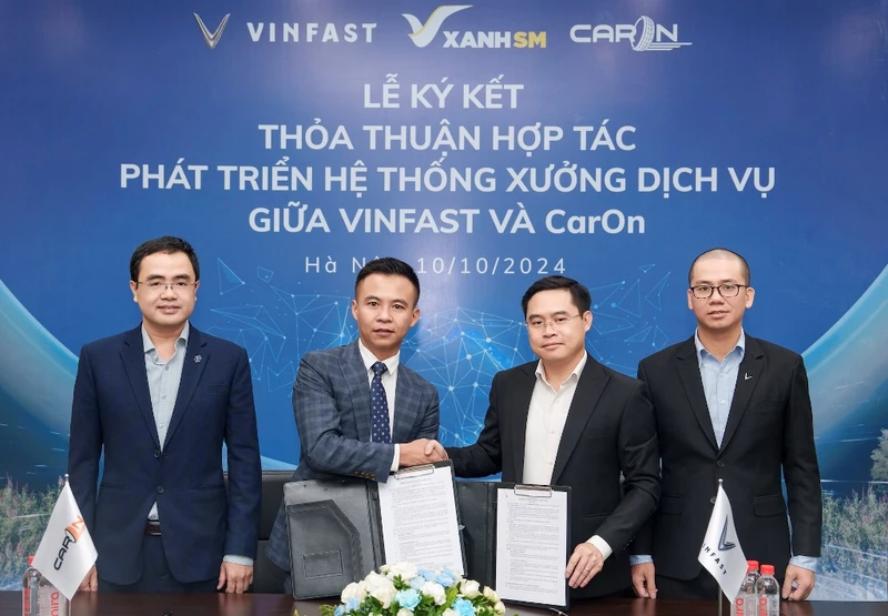 CarOn Holdings ký kết biên bản ghi nhớ hợp tác chiến lược để trở thành đơn vị được ủy quyền chính thức sửa chữa, bảo hành, bảo dưỡng xe ô-tô điện VinFast. 