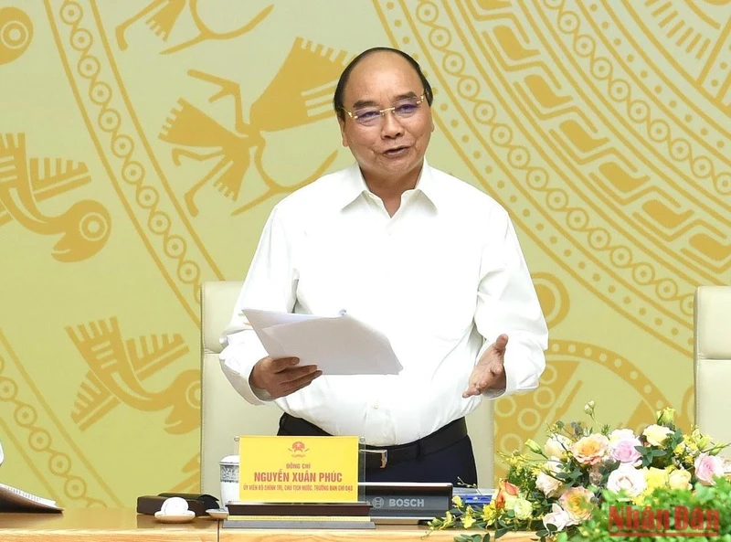 Chủ tịch nước Nguyễn Xuân Phúc phát biểu khai mạc hội nghị.