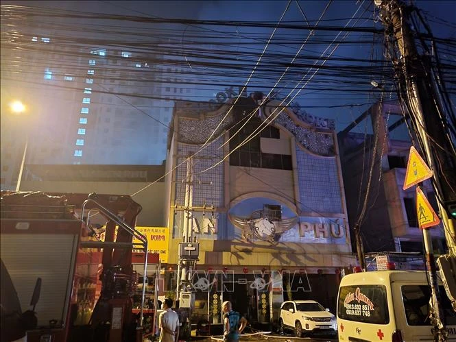 Quán karaoke An Phú - nơi xảy ra vụ cháy gây hậu quả đặc biệt nghiêm trọng làm 32 người tử vong.