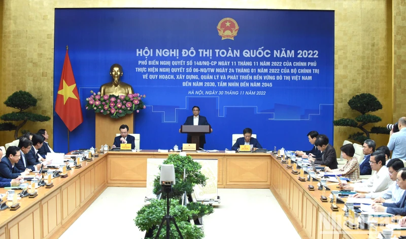 Thủ tướng Phạm Minh Chính chủ trì Hội nghị đô thị toàn quốc.