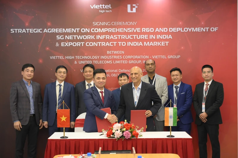 Viettel High Tech và UTL Group-Ấn Độ thống nhất Thỏa thuận Hợp tác triển khai thử nghiệm mạng 5G tại Ấn Độ và ký Hợp đồng xuất khẩu IP Router.