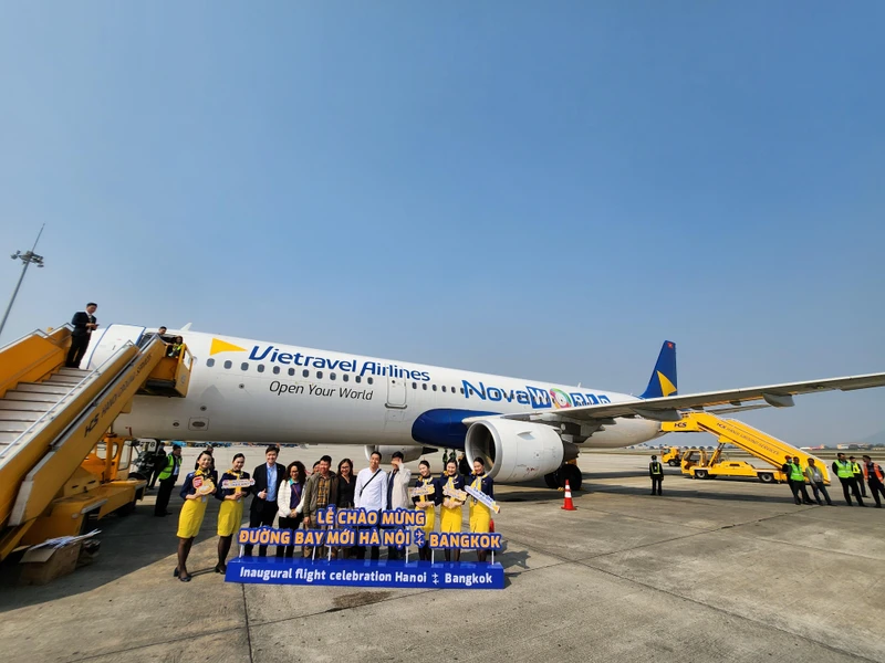 Vietravel Airlines chính thức khai trương đường bay thương mại thường lệ quốc tế đầu tiên của hãng, kết nối Việt Nam-Thái Lan. 