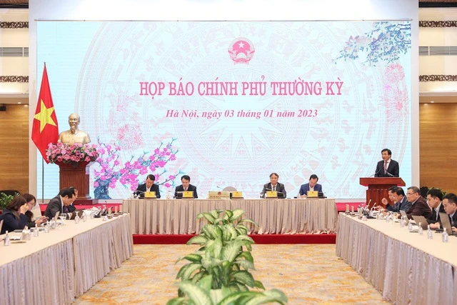 Họp báo Chính phủ thường kỳ tháng 12/2022. (Ảnh: VGP)