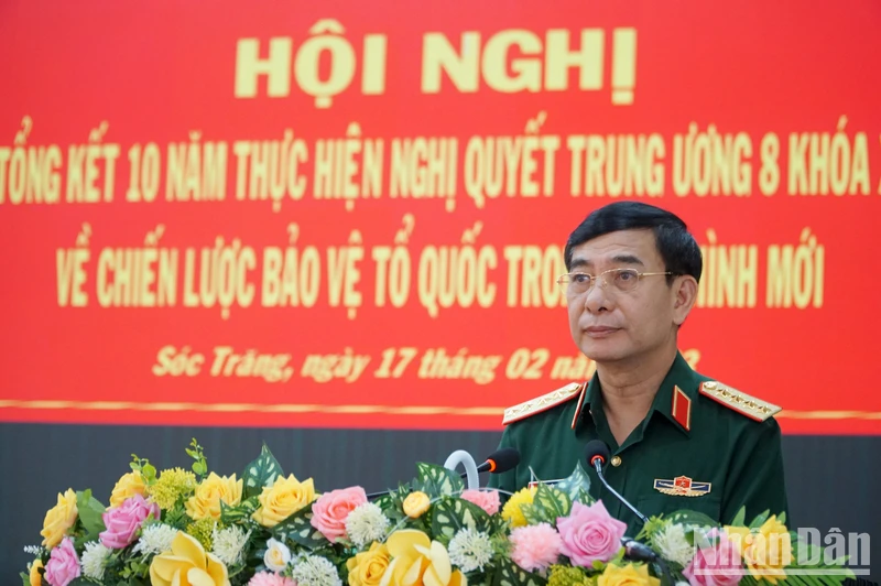 Đại tướng Phan Văn Giang phát biểu chỉ đạo Hội nghị.