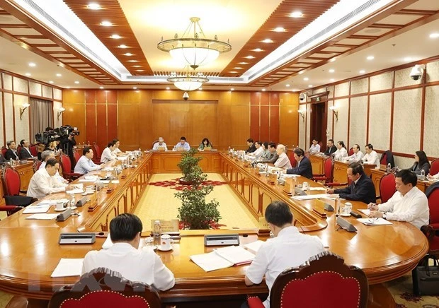 Toàn cảnh một cuộc họp của Ban Bí thư Trung ương Đảng.