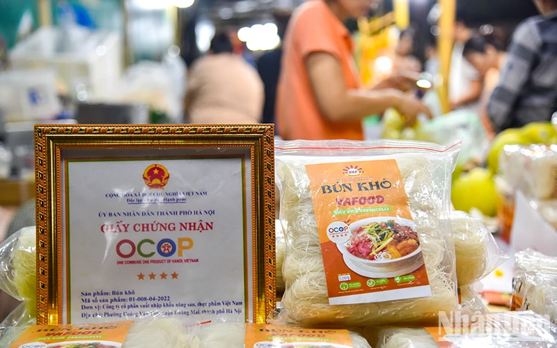 Sản phẩm Bún khô của Công ty cổ phần Xuất nhập khẩu nông sản thực phẩm Việt Nam, quận Hoàng Mai, Hà Nội. (Ảnh: Nhật Quang)